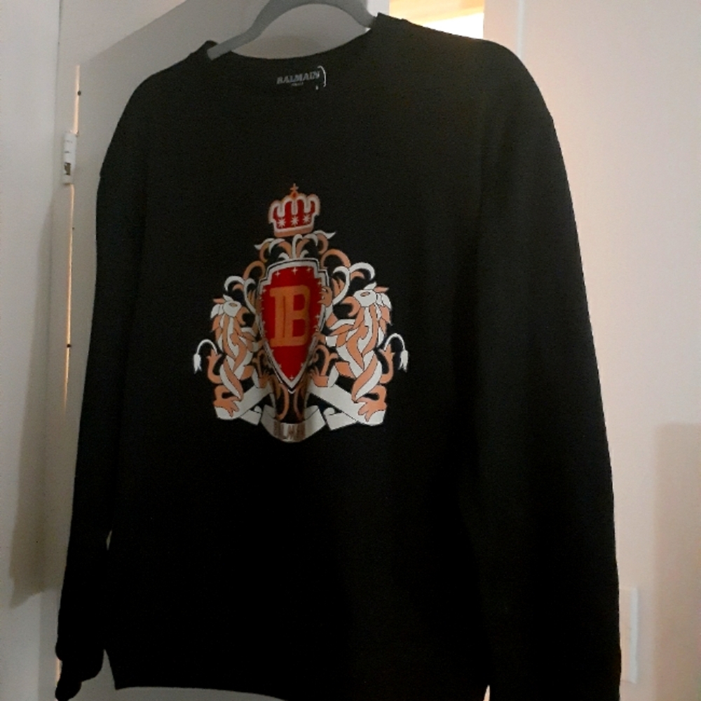 Balmain  Mens Black Sweater